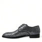 Dolce & Gabbana Silver Sequined Lace Up Men Derby Dress Shoes