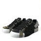 Dolce & Gabbana Black Leather Portofino Low Top Men Sneakers Shoes