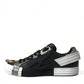 Dolce & Gabbana Black Leather Portofino Low Top Men Sneakers Shoes