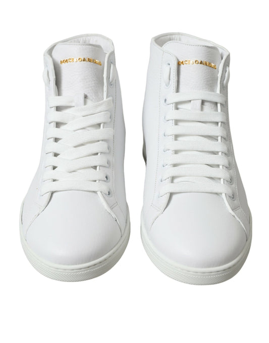 Dolce & Gabbana White Saint Tropez High Top Men Sneakers Shoes