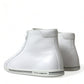 Dolce & Gabbana White Saint Tropez High Top Men Sneakers Shoes