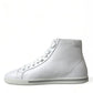 Dolce & Gabbana White Saint Tropez High Top Men Sneakers Shoes