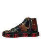 Dolce & Gabbana Multicolor Camouflage High Top Men Sneakers Shoes