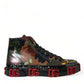 Dolce & Gabbana Multicolor Camouflage High Top Men Sneakers Shoes