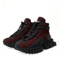 Dolce & Gabbana Burgundy Super King High Top Men Sneakers Shoes