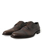 Dolce & Gabbana Brown Exotic Leather Lace Up Oxford Dress Shoes