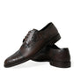 Dolce & Gabbana Brown Exotic Leather Lace Up Oxford Dress Shoes