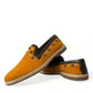 Dolce & Gabbana Orange Linen Leather Studded Loafers Shoes