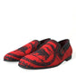 Dolce & Gabbana Red Black Torero Loafers Slippers Men Shoes