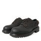 Dolce & Gabbana Brown Leather Lace Up Derby Men Dress Shoes