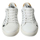 Dolce & Gabbana White Leather LOVE Milano Men Sneakers Shoes