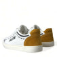 Dolce & Gabbana White Leather LOVE Milano Men Sneakers Shoes