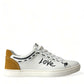 Dolce & Gabbana White Leather LOVE Milano Men Sneakers Shoes