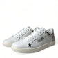 Dolce & Gabbana White Gray Leather LOVE Milano Sneakers Shoes