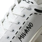 Dolce & Gabbana White Gray Leather LOVE Milano Sneakers Shoes