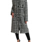 Dolce & Gabbana Elegant Houndstooth Long Trench Coat