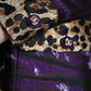 Dolce & Gabbana Purple Lamé Jacquard Tiger Print Coat Jacket