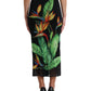 Dolce & Gabbana Black Strelitzia High Waist Pencil Cut Skirt