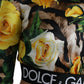 Dolce & Gabbana Multicolor Floral Long Sleeves Cropped Top