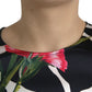 Dolce & Gabbana Multicolor Floral Long Sleeves Cropped Top