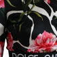 Dolce & Gabbana Multicolor Floral Long Sleeves Cropped Top