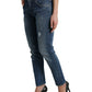 Dolce & Gabbana Blue BOYFRIEND Mid Waist Cotton Denim Jeans