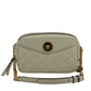 Versace White Lamb Leather Small Camera Crossbody Bag