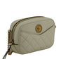 Versace White Lamb Leather Small Camera Crossbody Bag