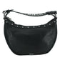 Versace Black Calf Leather Small Hobo Shoulder Bag