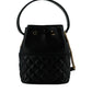 Versace Black Calf Leather Small Bucket Shoulder Bag