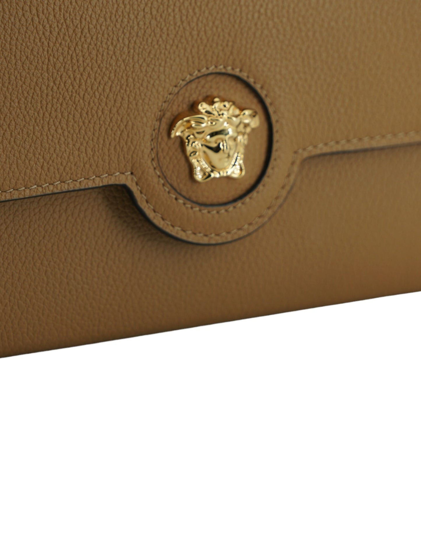 Versace Brown Calf Leather Medusa Wallet