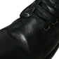 Dolce & Gabbana Black Leather Perugino Ankle Boots Shoes