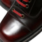 Dolce & Gabbana Black Red Leather Lace Up Ankle Boots Shoes