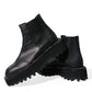 Dolce & Gabbana Black Leather Slip On Stretch Chelsea Boots Shoes