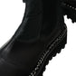 Dolce & Gabbana Black Leather Slip On Stretch Chelsea Boots Shoes