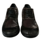 Dolce & Gabbana Brown Velvet Men Lace Up Oxford Dress Shoes