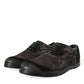 Dolce & Gabbana Brown Velvet Men Lace Up Oxford Dress Shoes