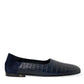 Dolce & Gabbana Blue Crocodile Leather Loafers Slip On Shoes