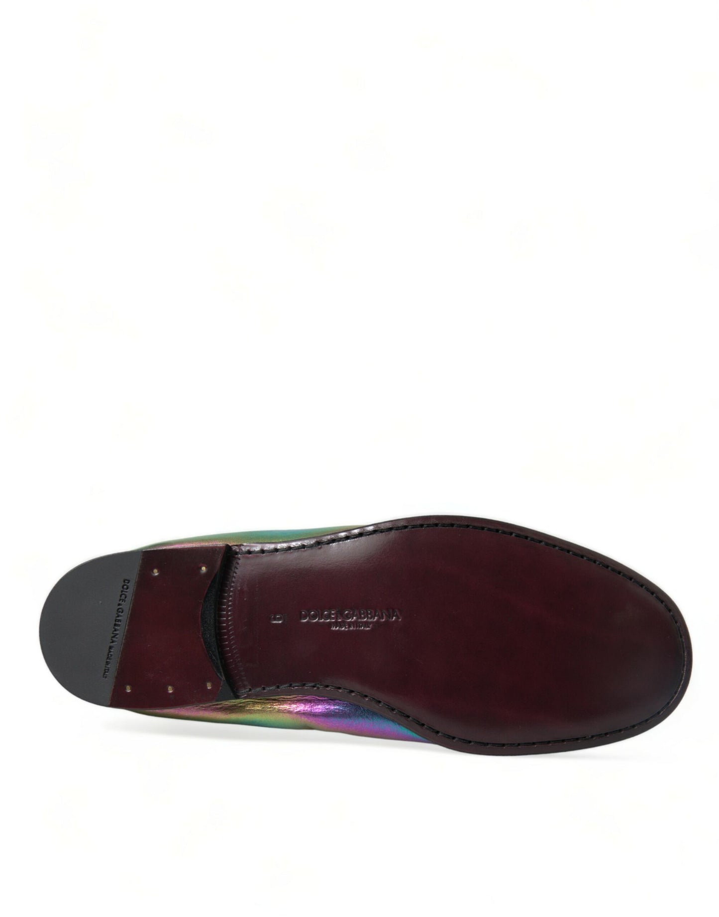 Dolce & Gabbana Multicolor Leather DG Logo Loafer Dress Shoes