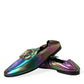 Dolce & Gabbana Multicolor Leather DG Logo Loafer Dress Shoes