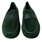 Dolce & Gabbana Green Velvet Slip On Men Loafer Dress Shoes