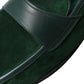 Dolce & Gabbana Green Velvet Slip On Men Loafer Dress Shoes