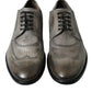 Dolce & Gabbana Brown Leather Lace Up Formal Derby Dress Shoes