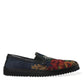 Dolce & Gabbana Multicolor Floral Slippers Men Loafers Shoes