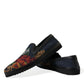 Dolce & Gabbana Multicolor Floral Slippers Men Loafers Shoes