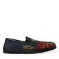 Dolce & Gabbana Multicolor Floral Slippers Men Loafers Shoes