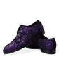 Dolce & Gabbana Purple Sequined Lace Up Oxford Dress Shoes