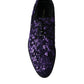 Dolce & Gabbana Purple Sequined Lace Up Oxford Dress Shoes