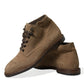 Dolce & Gabbana Brown Leather Lace Up Ankle Boots Shoes