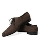 Dolce & Gabbana Brown Raffia Lace Up Derby Dress Shoes